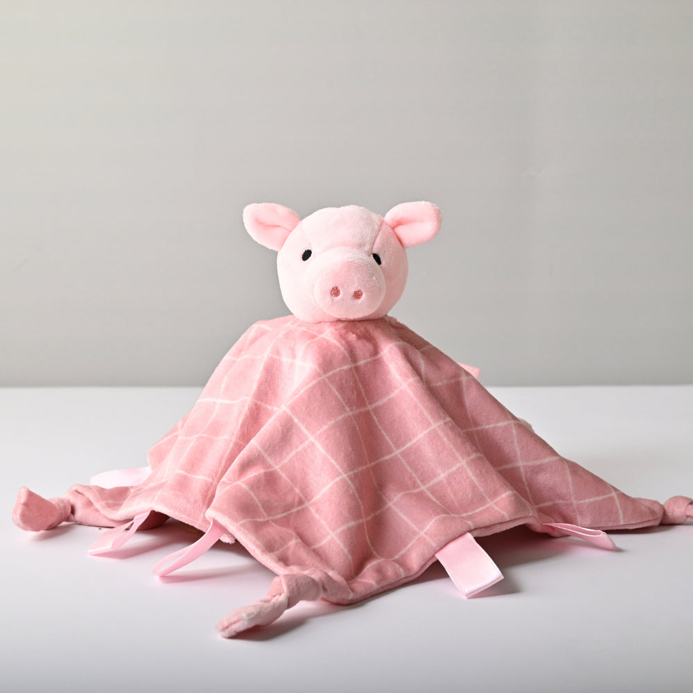 Tiny Orchard Baby Plush Comforter - PIG